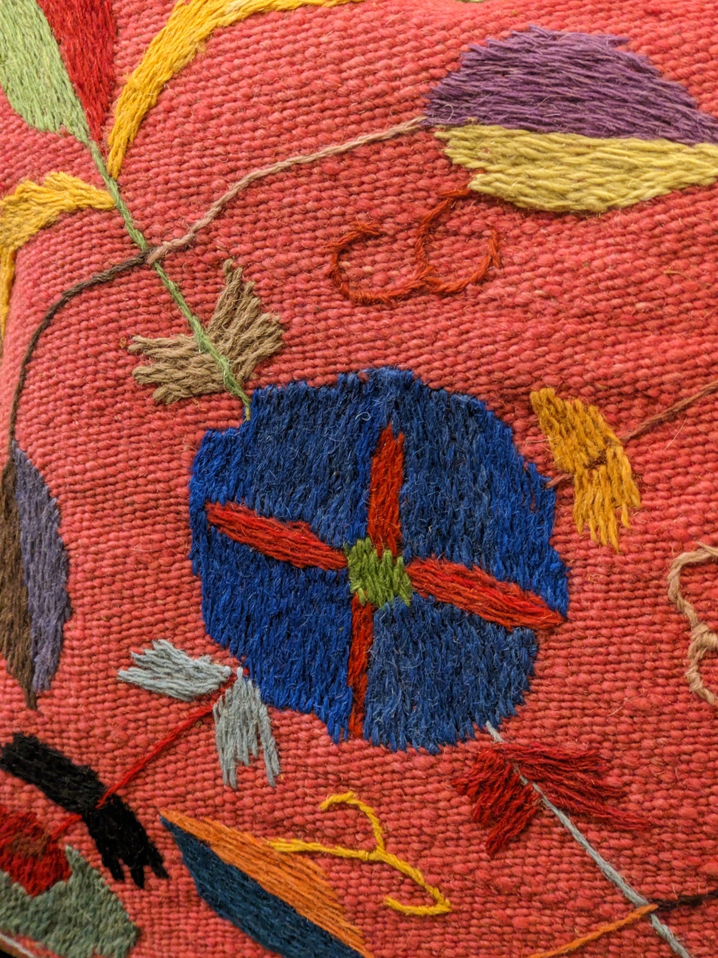 Suzani Hand Embroidered Cushion Cover - 45 x 45 cm-1