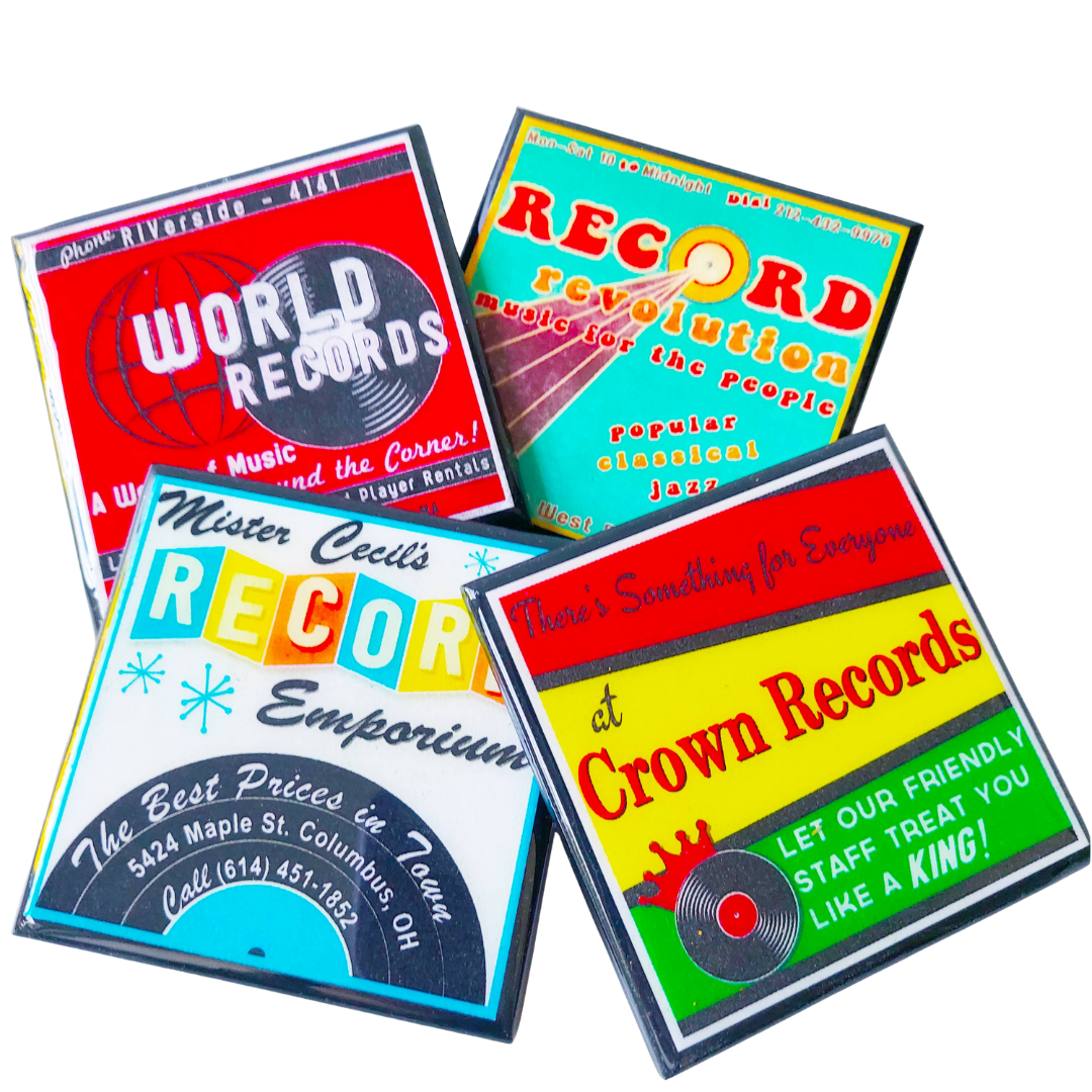 Classic Record Coaster Set