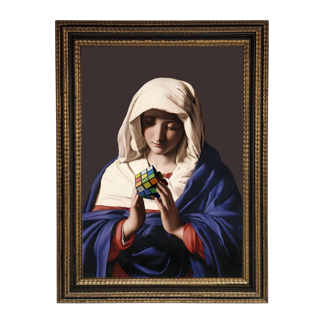 Renaissance Rubik Cube Framed Print