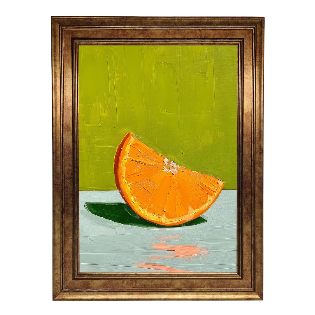 Orange Wedge Framed Print