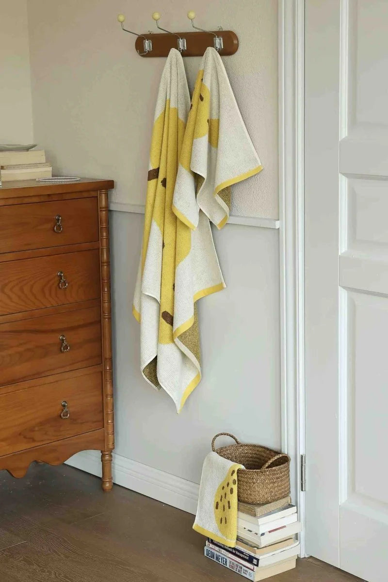 Cute Whimsical Pear Bath Towel - Ultra Soft, Absorbent, 100% Staple Cotton