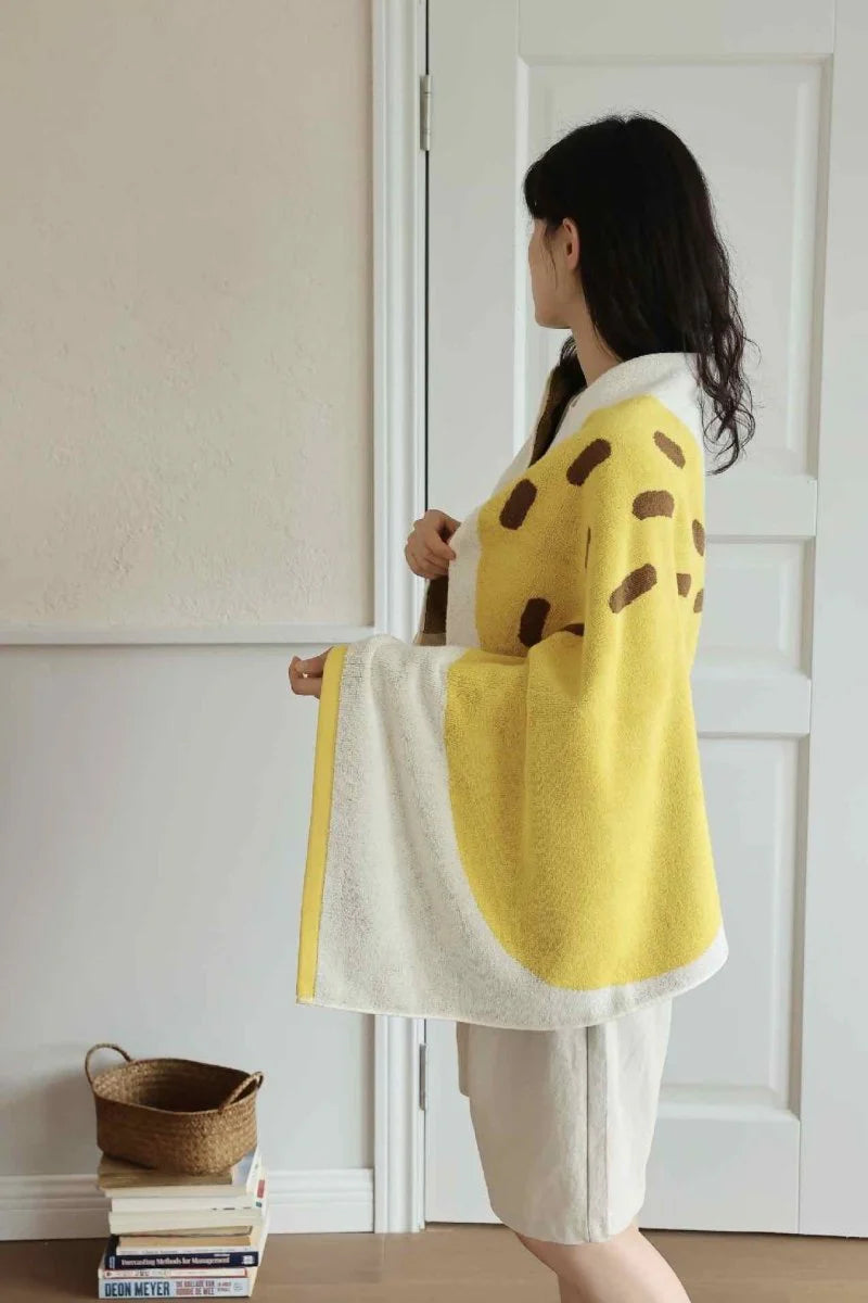Cute Whimsical Pear Bath Towel - Ultra Soft, Absorbent, 100% Staple Cotton