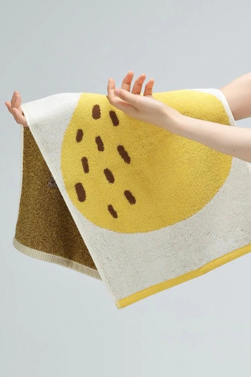 Cute Whimsical Pear Bath Towel - Ultra Soft, Absorbent, 100% Staple Cotton