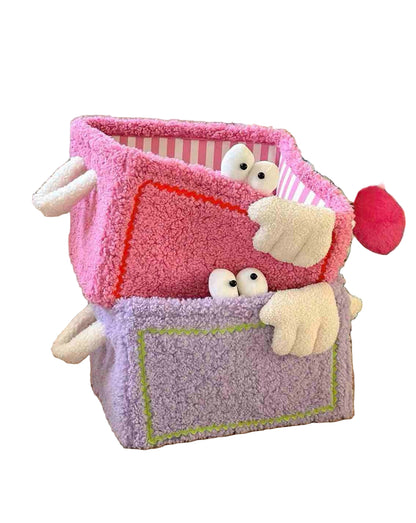 Whimsical Eclectic Big Eyes Plush Cute Laundry Storage Baskets - Laundry Bag for Kids Children