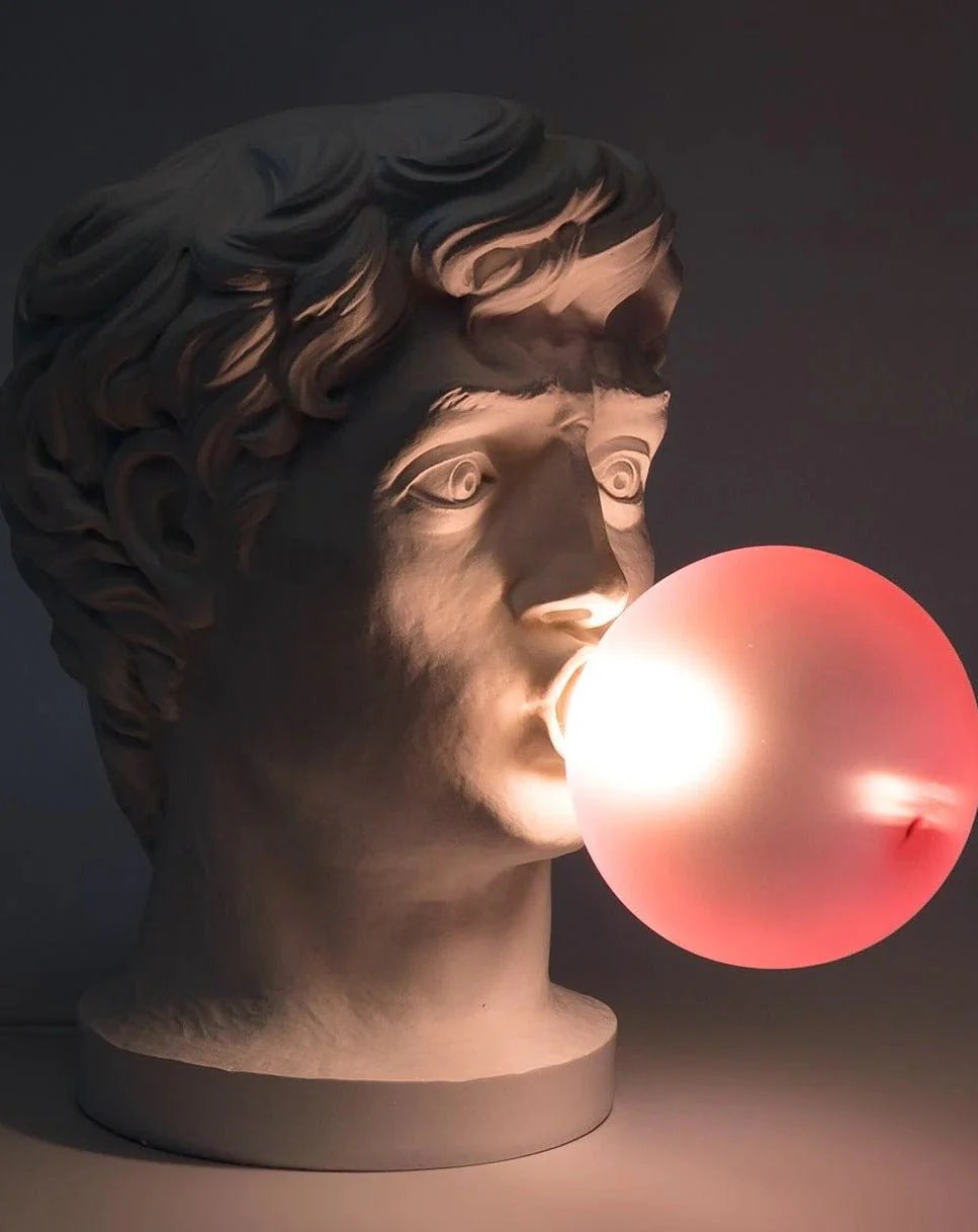 Naughty David Popping Gum Modern Designer Table Lamp - Cute Funny Decorative Bedside Lamp