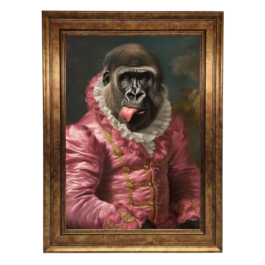 Cheeky Gorilla Framed Print