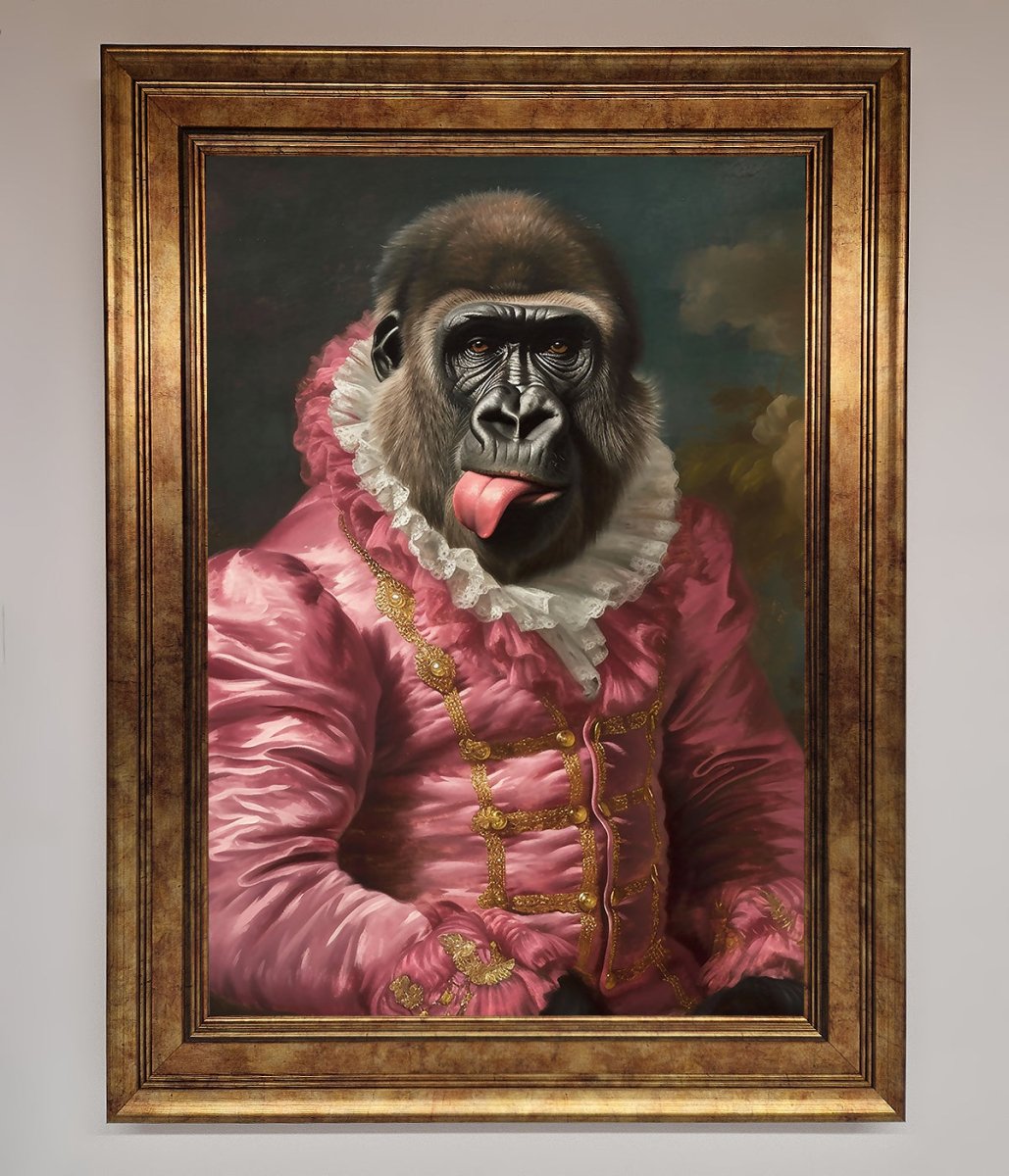 Cheeky Gorilla Framed Print