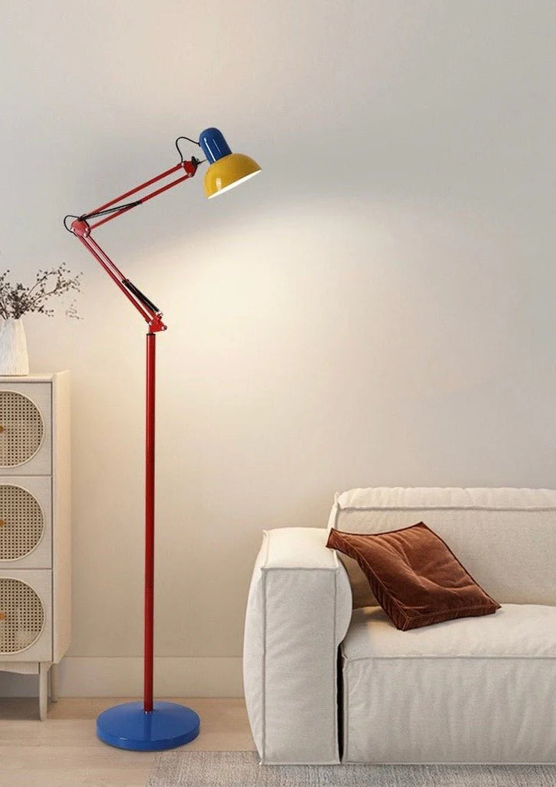 Memphis Retro Tall Metal Floor Lamp - Full Spectrum Eye Protection LED Reading Light