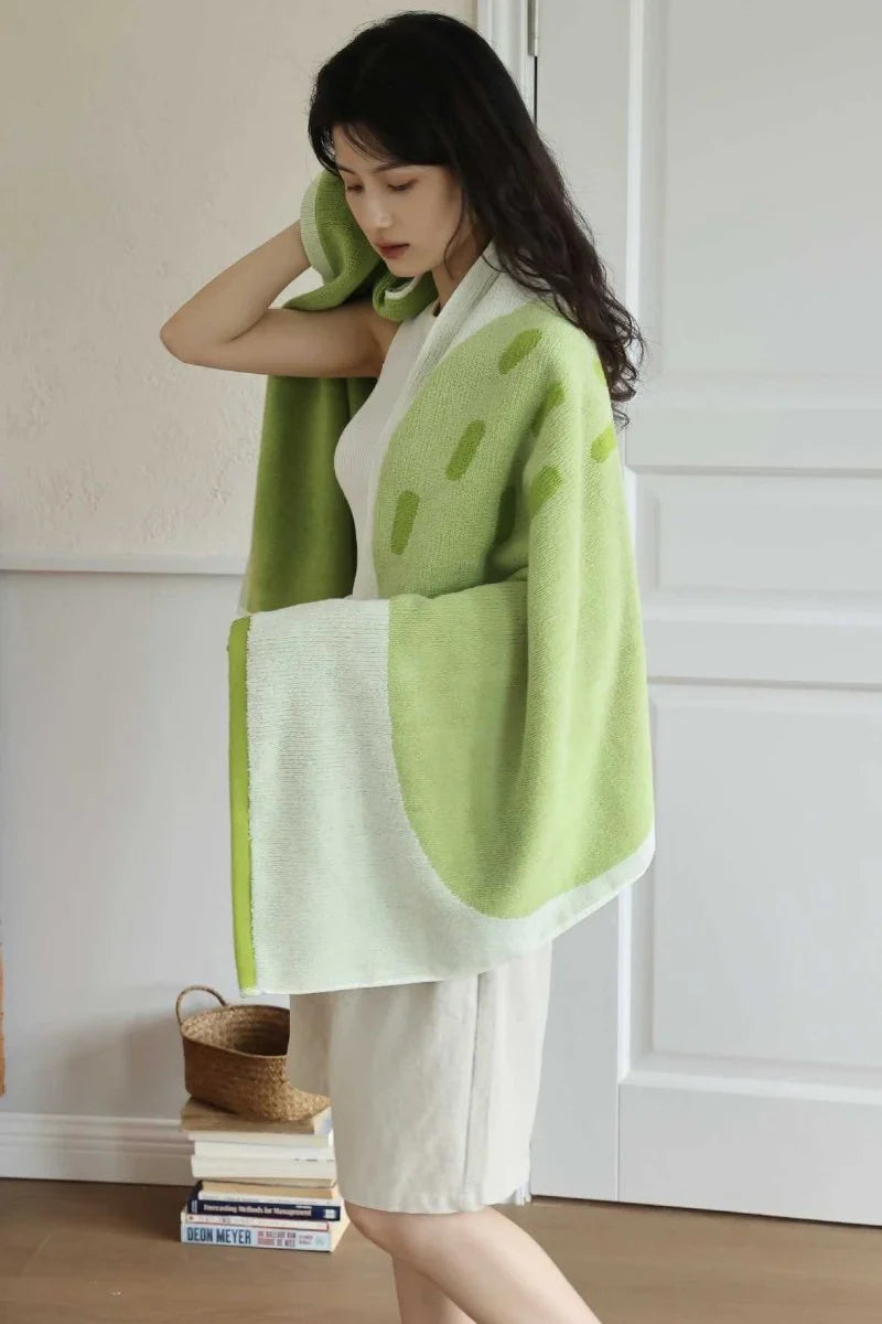 Cute Whimsical Pear Bath Towel - Ultra Soft, Absorbent, 100% Staple Cotton