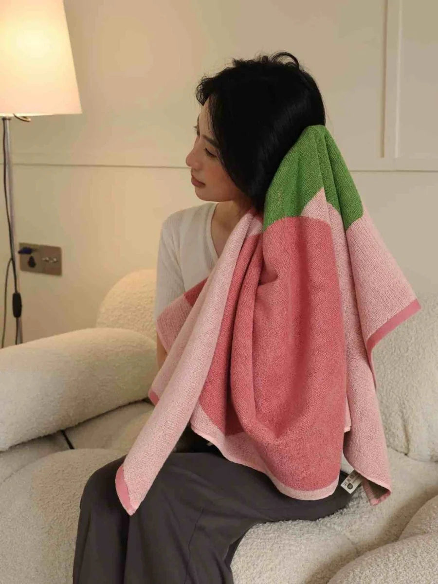 Cute Whimsical Floral Bath Towel - Soft, Absorbent, 100% Staple Cotton